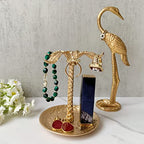 Metal Ring Dish Holder for Jewelry, Coconut Tree Jewelry Dish Ring Holder, Trinket Dish Jewelry Organizer for Dresser Christmas Mothers Day Birthday Wedding Gifts - color: Coconut Tree-Gold