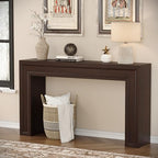 Rresyet 55 Inch Long Console Table, Sofa Table Behind Sofa, Wooden Entryway Table, Farmhouse Entryway Table for Entry, Hallway, Living Room (Cherry) - color: Cherry