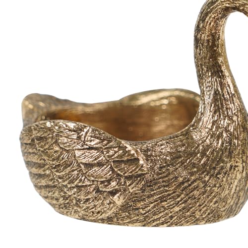 NIKKY HOME Gold Swan Tealight Candle Holders Set of 2, Centerpiece Table Decorations, Decorative Metal Stand for Tea Light Candles, Votive Candles