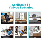 Boloyo Acrylic Book Stand Without Ledge,6 Inch 4PC Clear Acrylic Display Easel Transparent Display Stand Holder Tablet Holder for Displaying Pictures,Books,Artworks, CDs - size: 4PC