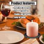 8 PCS Iron Plate Candle Holder,Candle Stand for LED & Wax Candles,Black Candle Holders Iron Plate,4" Decorative Pillar Candle Plate for Incense Cones Spa Weddings