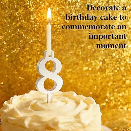 Reusable Stainless Steel Number Candle Holder Set for Birthday Cakes