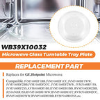 13.5" Microwave Glass Turntable Plate by Beaquicy - 13 1/2 Inches 5304509621 Glass Tray Fit for GE Hotpoint Microwave - Replace Microwave Glass Tray # WB39X10032 JVM3160DF1BB JVM3160DF1CC JVM3160DF1WW - size: 13.5"