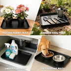 3Pcs Boot Tray 14 x 11 Inch Waterproof Boot Mat Wet Shoe Tray & Pet Food Mat, Multi-Purpose Garden Tool for Entryway Indoor Boots Shoes Pets