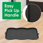 Superio Shoe & Boot Tray for Entryway, All Season Indoor and Outdoor Waterproof Mat for Snow and Mud, Heavy Duty Black Shoe Tray, Multi-Purpose: Pet Food, Under Sink Mat, Garden, All-Weather Use