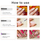 10PCS Nail Art Gel Carving Pen Rhinestone Handle Silicone Nail Art Pen Brushes for Design Foil Carving Drawing 3D Effect Shaping Drawing Dotting Tool - color: 10 pcs style C
