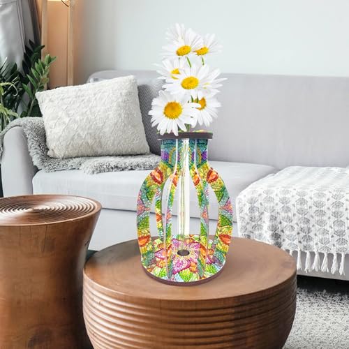 ILYUFO Diamond Art Kits for Adults, DIY Vase Diamond Art, Diamond Painting Kit, Ideal Desktop Ornaments & Thoughtful Female Gifts (Life) - color: life