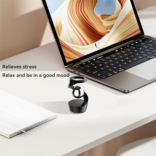 Gravity Defying Kinetic Desk Toy, Desk Spinning Toys for, Kinetic Desk Toys, Stress Relieving Optical Illusion Toys, Perfect for Party Gifts, Car Ornaments, Office DéCor. (Silver + Gold Beads) - color: Silver + Gold Beads