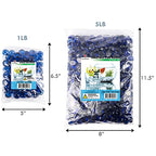Galashield Flat Glass Marbles for Vases Cobalt Blue Glass Gems Beads Pebbles Vase Filler (1 LB, Approx. 105 PCS) - color: Cobalt Blue, size: 1 LB