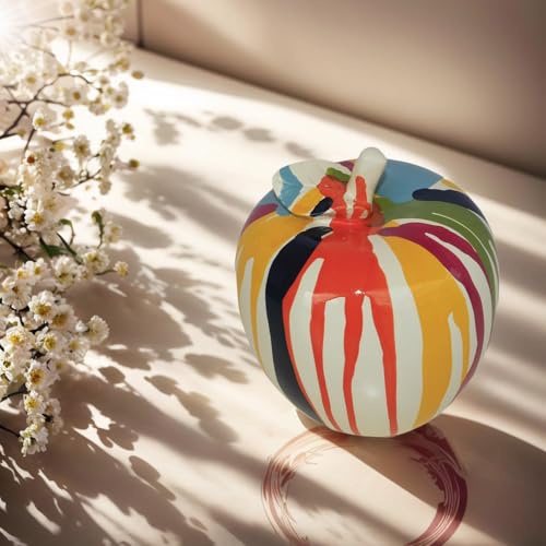Colorful Apple Autumn Decorations, Resin Apple Sculptures, Medieval Modern Coffee Table, Living Room, Kitchen, Funky Home Decor, Womens Gift - color: Fluid