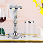 Pillar Candle Holders, Candle Holder for Pillar Candle, Candlesticks Holder for Coffee Dining Table,Wedding, Home Ceterpieces, Home Decor CH00XL - size: 3 crystal balls