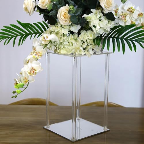 Efavormart 16" Clear Acrylic Flower Stand, Decorative Transparent Vase Table Centerpiece for Weddings, Modern Floral Display Riser for Anniversaries, Banquets, and Special Events - color: Clear, size: Clear16''