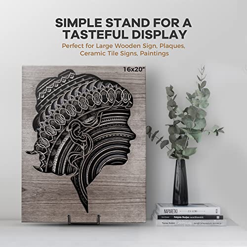 TR-LIFE 3 Pack 8 Inch Large Plate Stands for Display - Plate Holder Display Stand + Metal Frame Holder Stand for Picture, Book, Decorative Plate, Platter, Photo Easel - size: 8 Inch