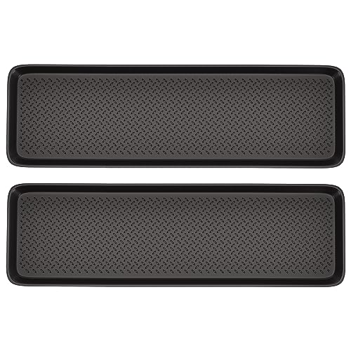 Matace 2 Pack Rubber Extra Large Shoe Tray for Entryway,Long Boot Tray,Slim Boot Mat for Indoor and Outdoor Use,16x55 in, Rectangular (Pack of 2) - size: 55"L x 16"W x 1.2"Th (Pack of 2)