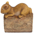 Jolly the Squirrel Gutter Guardian Downspout Statue - style: Jolly the Squirrel
