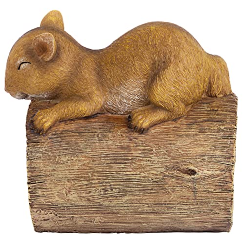 Jolly the Squirrel Gutter Guardian Downspout Statue - style: Jolly the Squirrel