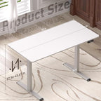 Ywin Electric Height Adjustable Standing Desk with Wheels, 63 x 24 inches Ergonomic Stand Up Desk for Home Office - color: White-1