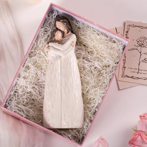 Gifts for Mom from Daughter, Mother and Daughter Hugging Figurines - Perfect for Mothers Day Christmas or Birthday Gifts, Resin, 9.8" H - style: Hugging Mom Daughter