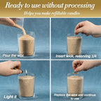 Sukh Snow Pearled-Candles with Wicks - DIY Candle Sand,Pearled Wax with Wicks,Wax,Refillable for Weddings,Partie (Sand) - color: Sand