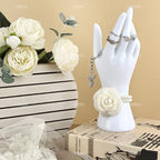 AUEAR, Female Mannequin Hand Display for Jewelry Holder Bracelet Necklace Ring Stand (White, 8.66"x2.95", 1 Pack) - color: White, size: 1 Pack