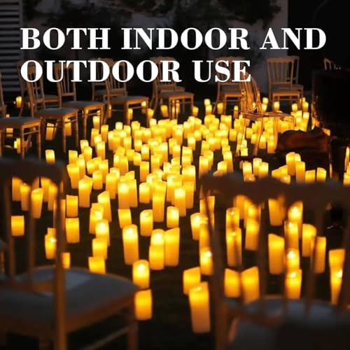 24-Pack LED Flameless Candles with Remote Control -Remote flameless Candles- Timer Candles -3D Flame Perfect for Halloween Christmas Parties,Wedding,Home Decor,Gift and Special Occasions. - color: 2-Ivory-24