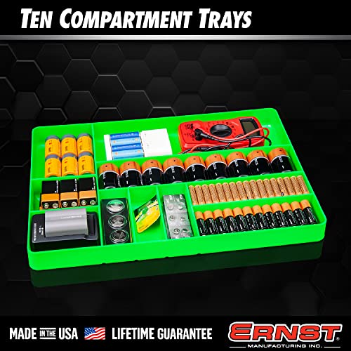 Ernst Manufacturing Tool Garage Organizer Tray, Orange, 10-Compartments - color: Orange, size: 10-Compartments