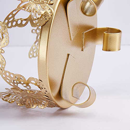 SUPERFINDINGS 1PC Iron Butterfly Candle Holder 4.1x4.1x3.5inch Decorative Candlestick Holder Art Tealight Candle Holder Golden Cup Candlestick for Home Table Christmas Party Decoration