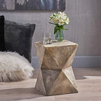 Christopher Knight Home Manuel Weight Concrete Accent Table, Light Gray - color: Manue,light Gray