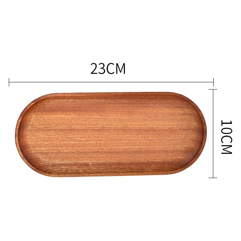 2 Pack Solid Wood Serving Platters and Trays of Natural Wood with Edge,Rectangular Avoid Sliding and Spilling Food (Walnut Trays x 2Pack) - color: Walnut Trays 2pack
