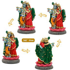 alikiki Indian God Radha Krishna Statue - 5.7”H Hindu Goddess Radha and God Krishna Sculptur India Murti Item Home Office Temple Mandir Shrine Altar Pooja Item - size: 5.7”H