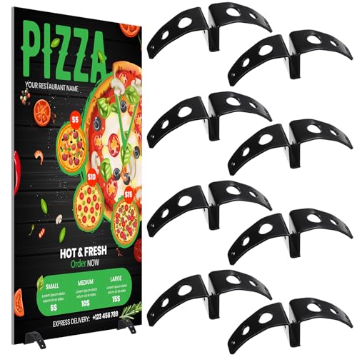 Blulu 8 Pcs Small Spider Feet Sign Holder Floor Standing Display Base Spider Feet Board Sign Holder for Display Any Size Board for Stores Advertising Events, Stainless Steel - size: Small