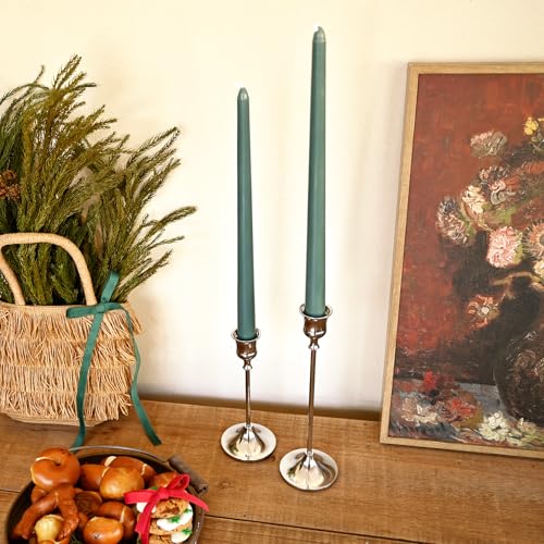 Candlestick Holders Silver, 12 Packs Taper Candle Holder for Candlesticks, Candle Sticks Holder Decor for Home Decor - color: Silver
