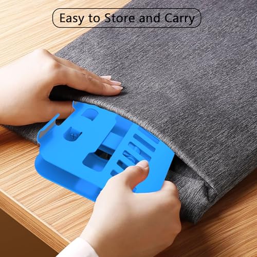 Metal Tablet Stand, Adjustable 360° Rotation Tablet Holder Compatible with 4-13" Tablet Such as iPad Pro Air, iPad mini, Tab S11 10, Surface Pro 12 (Blue) - color: Blue