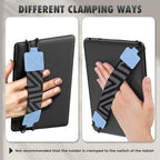 MoKo Security Hand-Strap for 9-11 Inch Tablet - iPad/Kindle Fire HD/Samsung/Lenovo, High-Elasticity Versatile Hand Strap Lightweight Finger Grip Holder, Light Blue - color: Light Blue, style: Patterned Strap