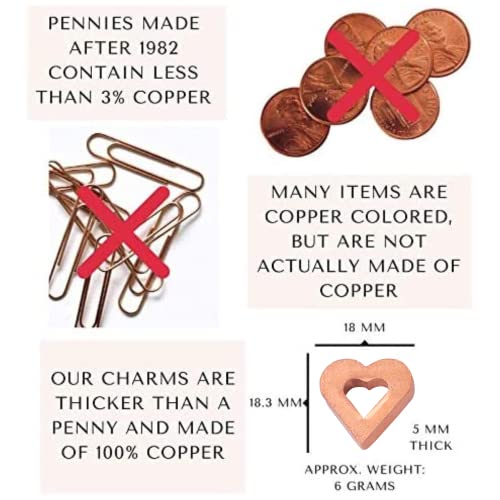 Flower Food Alternative for Fresh Cut Flowers | Copper Charm Keeps Flower Water Clean and Clear | Just Place It in The Vase, Reusable (2 Pack) - color: Heart, size: Pack of 2