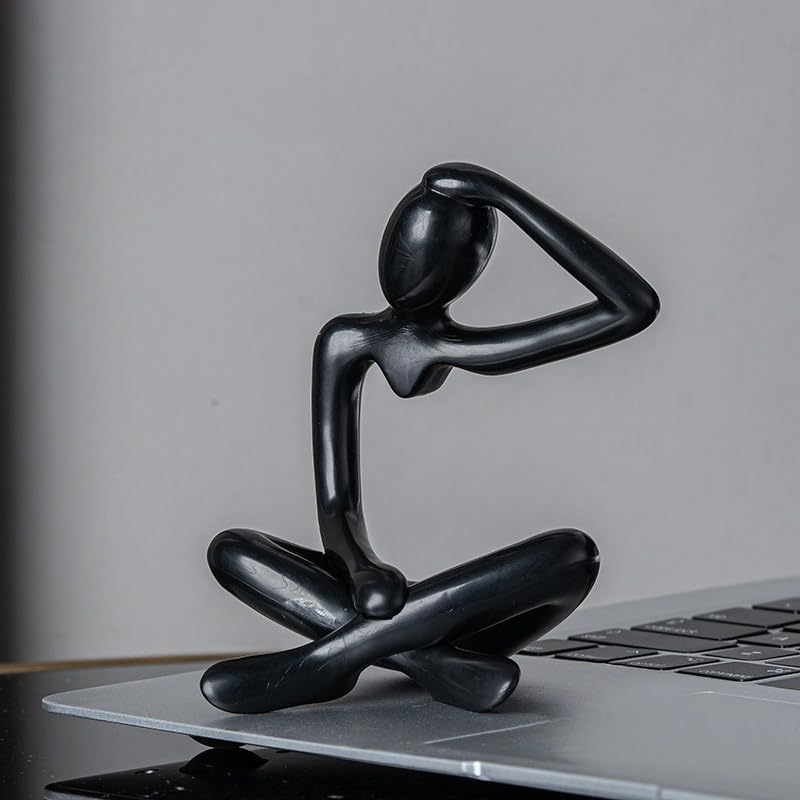 Abstract Figure Decor Sculptures - Creative Art Ornaments for Home Entryway, Living Room & Bedroom Tabletop Decoration (black3) - color: Black3
