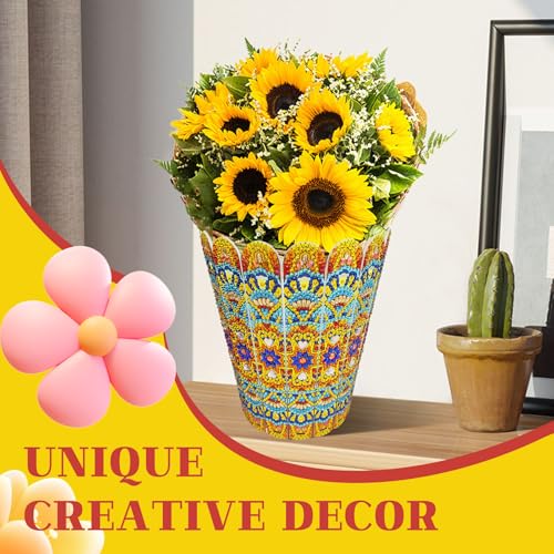 ILYUFO Diamond Art Kits for Adults, DIY Flowerpot Diamond Art, Diamond Painting Kit, Ideal Desktop Ornaments & Thoughtful Female Gifts (Wealth) - color: wealth