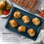 KitchenAid Nonstick Swiss Engineered Aluminized Steel Baking Sheet, Dishwasher Safe, Agave, 13x18 Inch - color: Agave, size: 13 x 18 Inch