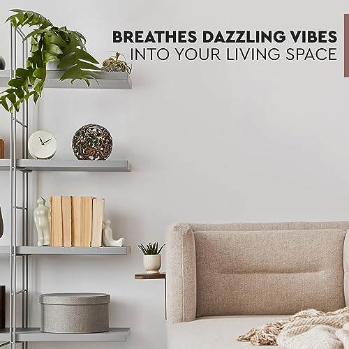 Everydecor Metal Decorative Sphere for Home Decor - Decorative Balls for Shelves, Centerpiece Bowls, Bookshelf - Decoration Orbs Accents for Living Room, Bedroom - Fancy Bronze Shelf Spheres - color: F. Bronze, size: 4 Inch