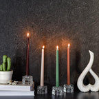 Kitcom Crystal Tea Light Candle Holders Pack of 4 for Tabletop Home Decor W1.97'' X H1.77'', Comes with Gift Box