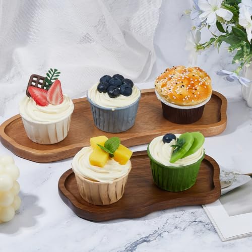 SUPERFINDINGS 2Pcs 2 Sizes Cloud Wood Serving Trays Cloud Jewelry Tray Trinket Dish Cosmetics Organizer Cute Decorative Fillable Serving Board for Candle Perfume Soap Dispenser Jewelry Keys