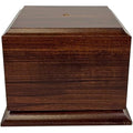 Display Base Pedestal Cherry Finish with 5/16" Center Hole – Square Stand Blank for Trophies, Figurines, 3D Prints, DIY Projects – Available in Multiple Sizes (5 1/2"Lx5 1/2"Wx4"H) - size: 5 1/2"Lx5 1/2"Wx4"H