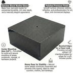 Premium Black Marble Display Base with Center Mount Hole – Polished Stone Pedestal Stand for Sculpture, Statue, Art, Awards, Lamps & Decor (2 3/4x2 3/4x1 1/2") - size: 2 3/4x2 3/4x1 1/2"