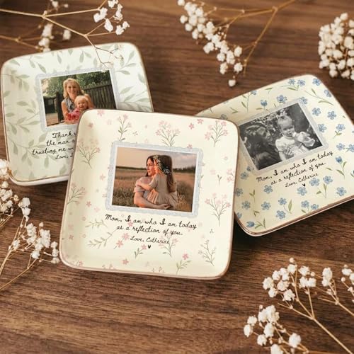 Personalized Mom Photo Jewelry Tray, Remember I Love You Mom Jewelry Dish; Personalized Grandma Portrait Photo Trinket Tray, Mother of the Bride Gifts, for Grandma Mama 6 - color: Jewelry Dish 5
