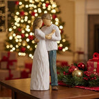 NAN ZAI NAN FANG Couple Figurine Romantic Wedding for Wife Couples 8.8" Resin Hand Painted Sculpture Couple Statue Best Marriage Anniversary Valentine Birthday Gift for Her Girlfriend Women - style: Love and Promise