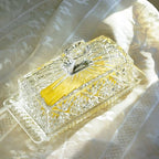 Crystal Covered Butter Dish,8inch Classic Glass 2-Piece Design Butter Keeper with Lid | Butter Holder | Dishwasher Safe - size: 8inch