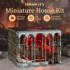 MiniCity Book Nook Kit, DIY Miniature House Dollhouse Kit for Adult and Teens, Booknook Bookshelf Decor Castle Model Build with LED Light, Gifts for Family and Friends (Ember Castle) - style: Ember Castle