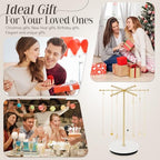 Poyilooo Necklace Holder Jewelry Stand, Rotating Necklace Holder Organizer with 48 Hooks for Necklace Earring Keychains Bracelet Display Stand, Metal Necklace Tree Stand -Women Gifts (Gold) - color: Gold