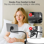Magnetic Gooseneck Tablet Holder, iPad Desk Clamp Mount for Bed & Desk, 360 Degree Adjustable Arm, Compatible with MagSafe,Fits 4.7"-13.5" Devices, Phones, iPad Pro/Air/Mini, Kindle Fire, Galaxy Tab