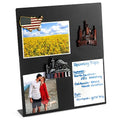 Juvale Magnet Board - Black, 12.6 x 11 x 2.6 in - Standing Magnetic Board for Desk & Wall - Magnetic Display for Memos, Photos & Documents
